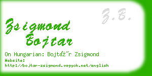 zsigmond bojtar business card